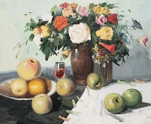 Impression Still Life #2,  20x24, 100% Hand Painted Oil Painting on Canvas - Picture 1 of 6