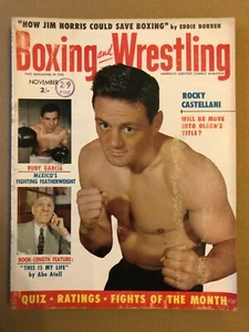 Boxing & Wrestling Magazine Nov 1954 Cover Rocky Castellani - Imagen 1 de 2