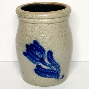 Rowe Pottery Works Steingut Topf 6,5 "Utensil Crock 1980er Salzglasur - Bild 1 von 7