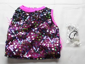 Weissman Showtime Girls We Move Fringe Dance Dress AC2 Pink/Black Large (14) NWT - Picture 1 of 4