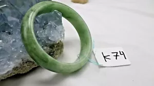 Translucent Natural Jade Jadeite Green 56.5 MM Bangle Bracelet k74 - Picture 1 of 4