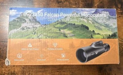 Birds of Prey Optics Falcon 8-22x50 HD Monocular Telescope w/ Case & Strap - Image 1 of 4