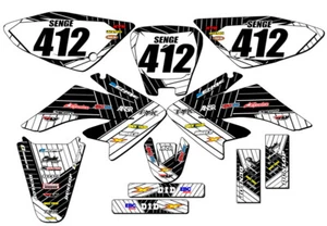 2004-2013 CRF 70 RACE SERIES White Senge Graphics Kit Compatible with Honda - Picture 1 of 10