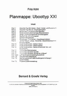 Planmappe Uboottyp XXI -NEU- U-Boot-Typ/Modellbau-Pläne/Planblätter/WW2/Uboot