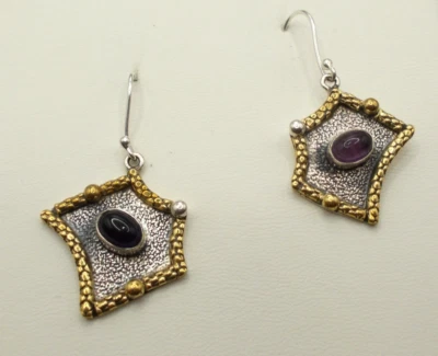 Amethyst- Ohrhänger, Ohrringe, Ohrstecker,  Sterlingsilber 925 - Bild 1 von 4