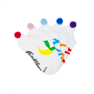 Paquete de 5 calcetines Sailor Moon Scouts Lowcut Pom Pom multicolor Foto 1 de 3