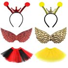 Kid Princesses Costume Set Stage Party Supply Ladybirds/Bees Headbands