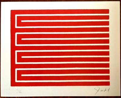 Donald Judd Lithografie COA Original Signiert Numeriert Gestempelt (180 Ex) - Bild 1 von 4