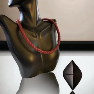 Collar de cuero trenzado - Imagen 1 de 6
