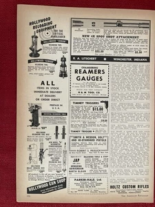 Vintage 1954 Hollywood Gun Shop Print Ad Reloading Tools & Dies Advertisement - Picture 1 of 3