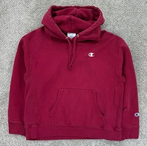 Vintage Champion Reverse Weave Sweatshirt Womens XL Red Pullover Hoodie - Picture 1 of 10