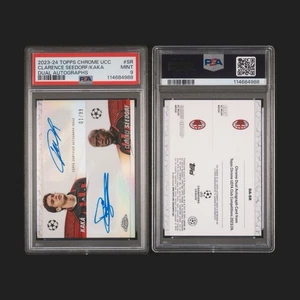 2023-24 Topps Cromo UEFA Doble Auto Kaka & Clarence Seedorf 1/99 PSA 9 - Imagen 1 de 1