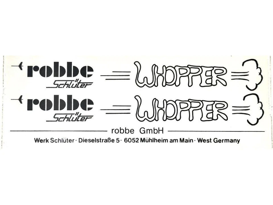 Robbe Aufkleber Set Whopper : S-3829 - Bild 1 von 1
