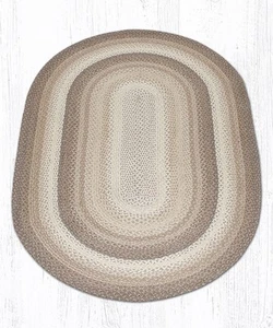 Earth Rugs C-776 Natural Oval Braided Rug 4 Feet X 6 Feet - Picture 1 of 1