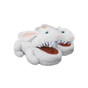 Monty Python Rabbit w/ Big Pointy Teeth Slippers by Toy Vault - Picture 1 of 7