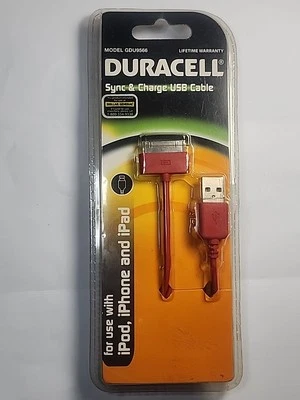 Duracell Sync & Charge USB Cable - For Use with iPod,iPhone and iPad   - Image 1 of 3