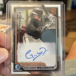 2024 Bowman Chrome Prospects Guillermo Williamson 1st Auto #CPA-GWI Giants - Picture 1 of 2