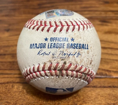 Jazz Chisholm Yankees Game Used Baseball 9/3/2025 vs Astros Alexander Hit Foul - Image 1 of 4