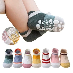 Pairs/lot 5 Anti-slip Non Skid Ankle Baby Socks Rubber Cotton Low-Cut Floor Sock - Picture 1 of 22