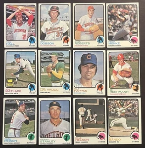 (21) 1973 TOPPS POOR BASEBALL CARDS # 8 34 39 52 55 60 70 73 75 88 239 261 340 - Picture 1 of 4