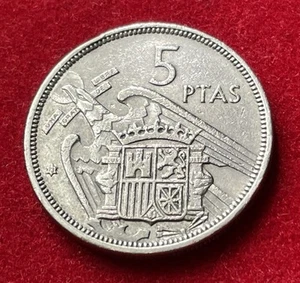 5 Peseten 1957 *73 | Spanien | Francisco Franco | Kupfer-Nickel | Sehr Schön! - Bild 1 von 6