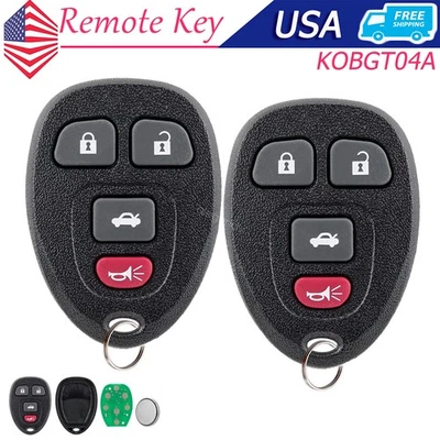 2 Para 2005 2006 2007 2008 2009 2010 Chevrolet Malibu Cobalt Mando a Distancia Llavero 4B Foto 1 de 4