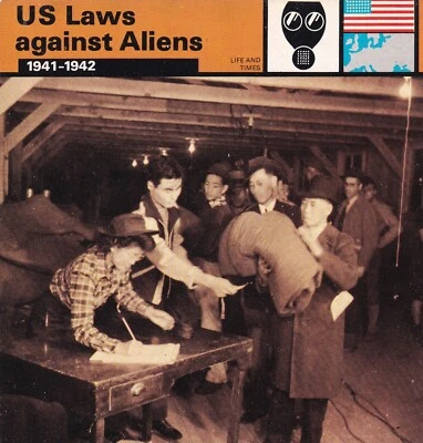 US LAWS AGAINST ALIENS -1941-1942- CONTROL OF AXIS NATIONALS ON WEST COAST WWII - Image 1 of 2