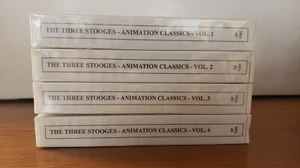 4 VHS of The 3 Three Stooges cartoons, Moe Howard, Larry Fine & Curly Joe Derita - Picture 1 of 7