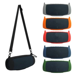 Silicone Protective Shoulder Case Cover +Clip for JBL Charge 5 Bluetooth Speaker - Picture 1 of 14