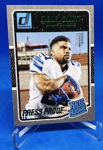 2016 Panini Donruss EZEKIEL ELLIOTT #368 Rated Rookie Press Proof Green -Cowboys - Picture 1 of 3