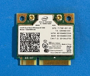 New Intel Dual Band Wireless-N 7260 7260HMW AN a/b/g/n Bluetooth Half MINI - Picture 1 of 2