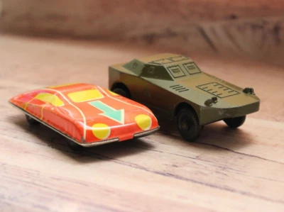 Juguetes soviéticos infantiles vintage coches de metal 2 piezas anfibio original BRDM Foto 1 de 4