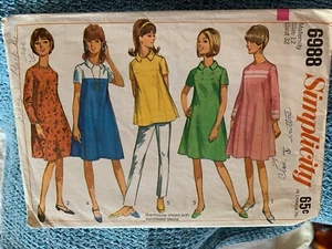 VTG 1960s Simplicity Sewing Pattern Maternity Dress Blouse Size 12 - Picture 1 of 2