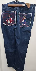 VGT Red Monkey RMC Jeans 42W X 30 L Herren Blau Denim Straight Relaxed Samuri - Bild 1 von 9