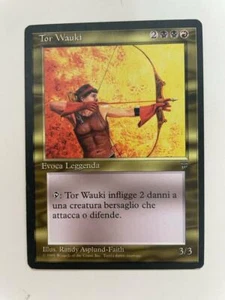 MTG ITALIAN BLACK BORDERED TOR WAUKI NM FBB MAGIC THE GATHERING CREATURE CARD - Picture 1 of 6