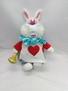 Disney Store Alice im Wunderland 15 Zoll weißes Kaninchen Tier Plüsch Brille Trompete - Bild 1 von 10