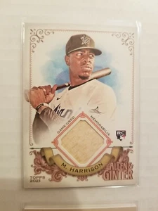 2021 Topps Allen & Ginter Bat Relic Monte Harrison RC #AGA-MOH Marlins FREE SHIP - Picture 1 of 1