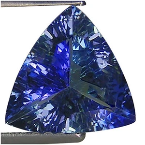 1,86 ct A+ natürlicher D Block Tansanit Medium hellviolett grün Trillion Cut - Bild 1 von 4