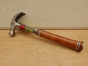ESTWING E16C 16oz LEATHER GRIP CURVED CLAW HAMMER + FREE FOLDING RULE - Picture 1 of 3