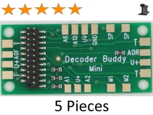 NixTrainz ~ Nuevo Decodificador Buddy Mini NTZ8 ~ Placa de 21 Pines ~ Resistencias 2.2K ~ Paquete de 5 - Imagen 1 de 2