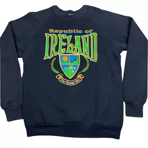 Vintage 90s Republic of Ireland Flag Crest Shirt L Football Conor McGregor - Picture 1 of 5