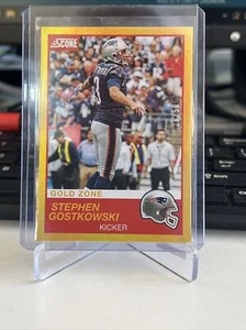 Panini Score 2019 Stephen Gostkowski #149 Gold Zone SSP #'d/50 Patriots - Imagen 1 de 2