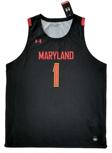 Camiseta deportiva Maryland Terrapins #1 2XL NUEVA CON ETIQUETAS Under Armour Terps baloncesto negra - Imagen 1 de 5