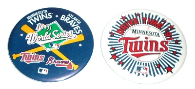 Vintage Minnesota Twins  1991  Wincraft World Series Buttons - Image 1 of 2