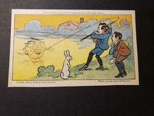 1906 FUNNY RABBIT Unused Postcard BOSTON SUNDAY AMERICAN NEWSPAPER