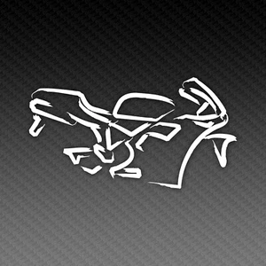 916 Kalligraphie Motorrad Classic Superbike Sticker Vinyl Decal 16x9cm - Picture 1 of 3