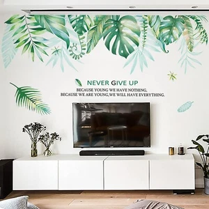 New Tropical Palm Tree Wall Decal Island Beach Leaves DIY Art Mural Fast Ship - Picture 1 of 6