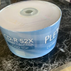 50 PC PlexDisc 52X 700 MB 80 MIN CD-R Logo Top Blank Disc Media 631-800-New - Picture 1 of 5