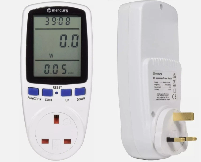 ELECTRICITY MONITOR POWER METER UK PLUG ENERGY USAGE WATTAGE KWH ANALYZER SOCKET - Image 1 of 1