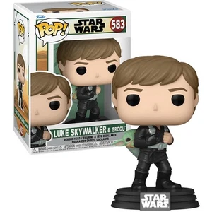 Funko POP! Star Wars Luke Skywalker with Grogu Figure The Book of Boba Fett 583 - Picture 1 of 8